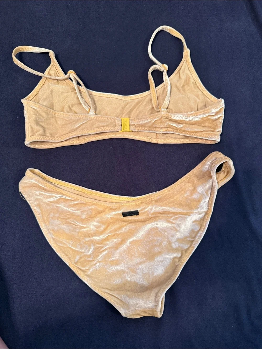 triangl swimwear Gold Velvet Two-Piece Bikini